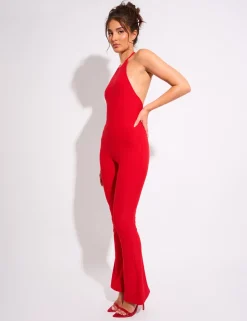 Sale Tie Back Luxe Slinky Jumpsuit Jumpsuits & Playsuits