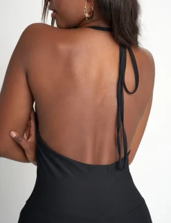 Shop Tie Back Luxe Slinky Jumpsuit B Sculpt & Leisure | Kaiia The Label