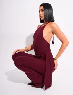 Outlet Tie Back Luxe Slinky Jumpsuit Jumpsuits & Playsuits