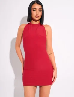 Flash Sale Tie Back Luxe Slinky Mini Dress Dresses