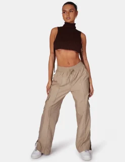 Best Sale Tie Side Roll Neck Crop Top Sculpt & Leisure | Kaiia The Label