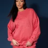 New Tonal Embroidery Sweatshirt Coral Sculpt & Leisure | Kaiia The Label