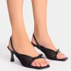 Hot Tosca Lace Detail Slingback Mid Heels Mid Heels | Mid Heels