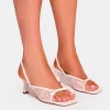 Outlet Tosca Lace Detail Slingback Mid Heels Mid Heels | Mid Heels