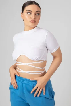 New Underbust Detail Strappy Crop Top Sculpt & Leisure | Kaiia The Label