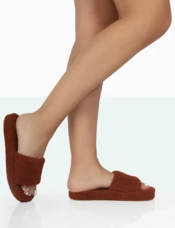 Online Vale Borg Fluffy Slider Slipper Flats