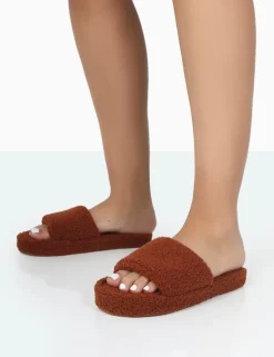Online Vale Borg Fluffy Slider Slipper Flats