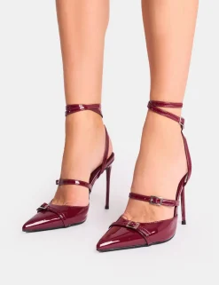 Cheap Viper Three Strap Buckle Detail Court Heels Court Heels