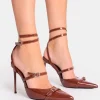 Best Sale Viper Three Strap Buckle Detail Court Heels Court Heels