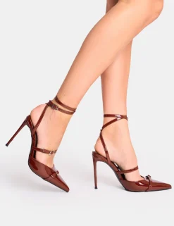 Best Sale Viper Three Strap Buckle Detail Court Heels Court Heels
