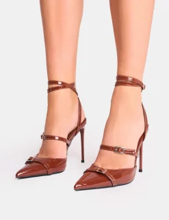 Best Sale Viper Three Strap Buckle Detail Court Heels Court Heels