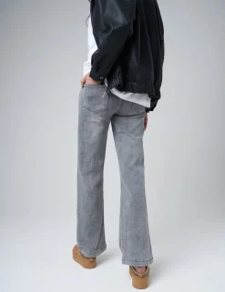 Clearance Wide Leg High Rise Denim Jeans Trousers