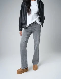 Clearance Wide Leg High Rise Denim Jeans Trousers