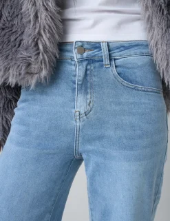 Fashion Wide Leg High Rise Denim Jeans Trousers