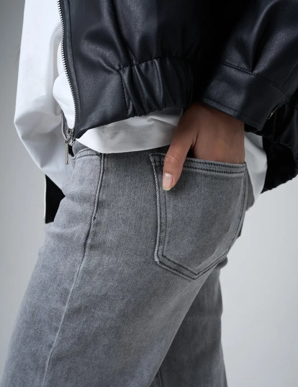 Clearance Wide Leg High Rise Denim Jeans Trousers