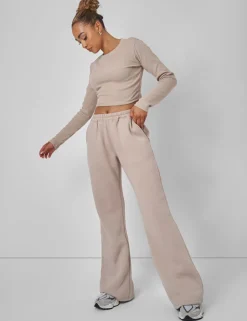 Cheap Wide Leg Sweat Pants Stone Sculpt & Leisure | Kaiia The Label