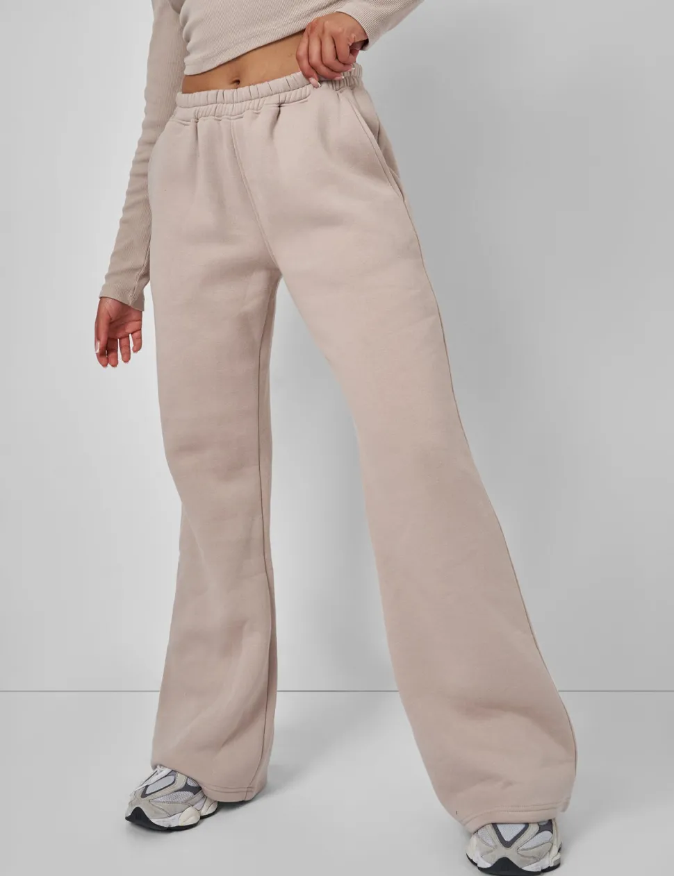 Cheap Wide Leg Sweat Pants Stone Sculpt & Leisure | Kaiia The Label