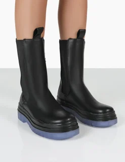 Clearance Winter Wide Fit Ankle Chunky Sole Chelsea Boots Wide Fit Boots | Wide Fit Boots