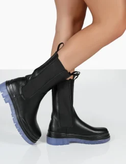 Clearance Winter Wide Fit Ankle Chunky Sole Chelsea Boots Wide Fit Boots | Wide Fit Boots