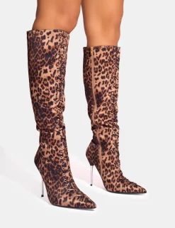 Online Witchcraft Lace Up Knee High Boots Lace Up Heels | Heeled Boots