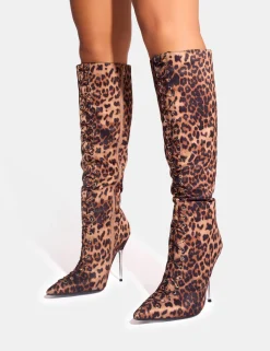 Online Witchcraft Lace Up Knee High Boots Lace Up Heels | Heeled Boots