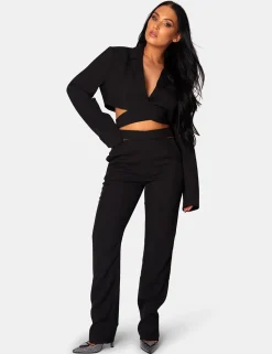 Sale Wrap Front Cropped Blazer Sculpt & Leisure | Kaiia The Label