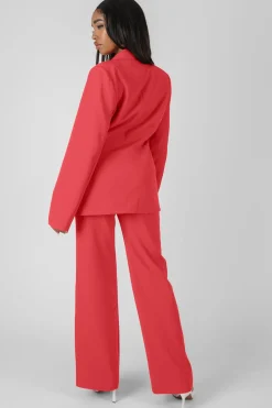 Cheap Wrap Waist Blazer Coral Sculpt & Leisure | Kaiia The Label
