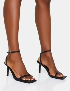Sale Yara Pu Barely There Mid Stiletto Heels Back In Stock | Barely There Heels