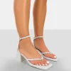 Flash Sale Zahra PU Toe Thong Mid Block Heeled Sandals 3" Heels | Block Heels