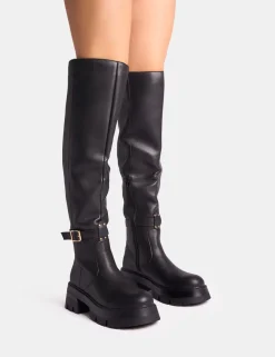 Online Zelda Pocket and Zip Detail Over the Knee Boots Over The Knee Boots | Long Boots