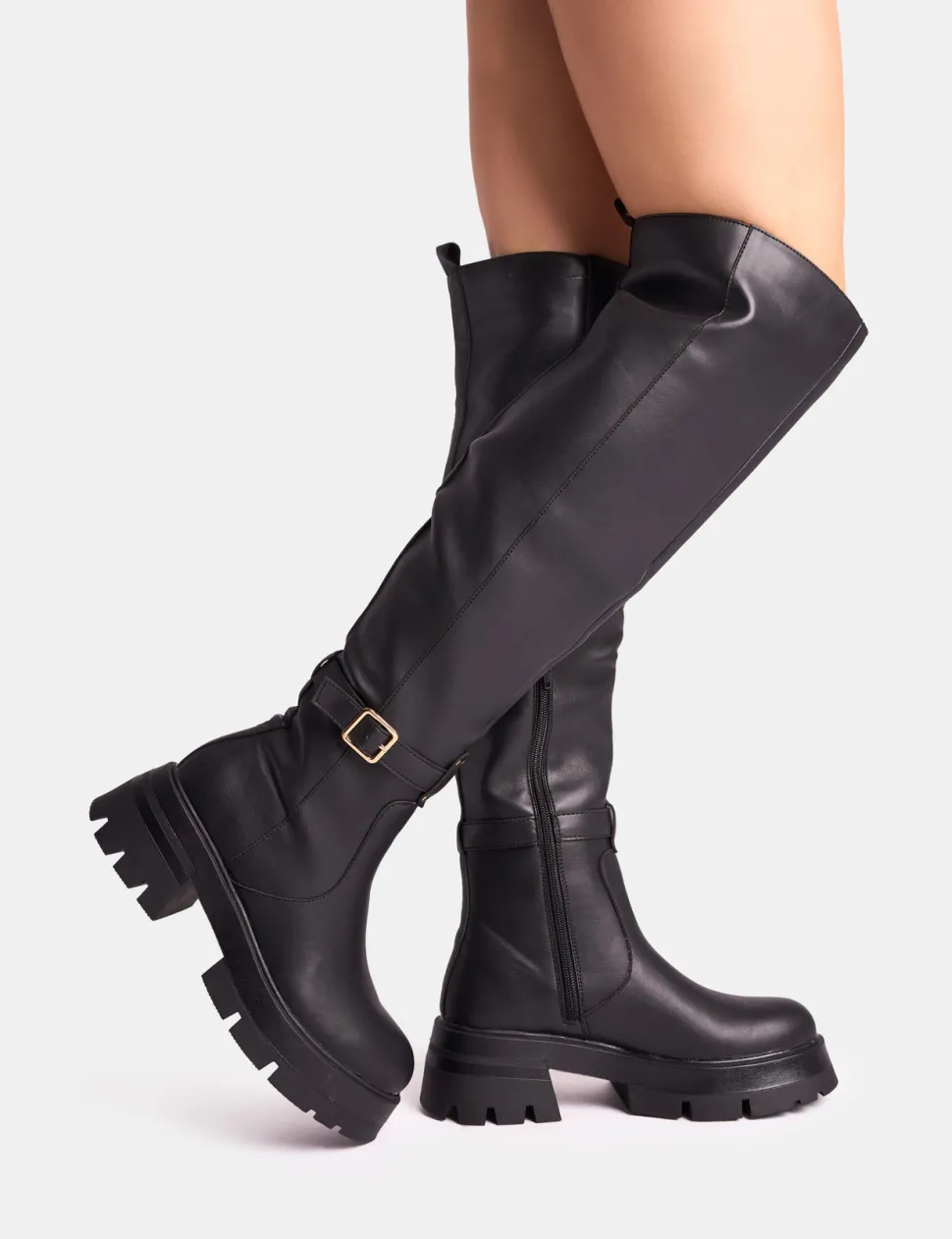 Online Zelda Pocket and Zip Detail Over the Knee Boots Over The Knee Boots | Long Boots