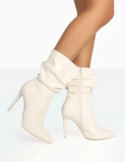 Online Zurich Patent Croc Stiletto Ankle Pointed Heeled Boots High Heels | Heeled Boots