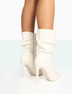 Online Zurich Patent Croc Stiletto Ankle Pointed Heeled Boots High Heels | Heeled Boots